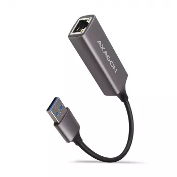 AXAGON USB 3.2 Gen 1 Type-A σε Gigabit Ethernet Adapter ADE-TR — 10/100/1000 Mbps, Μεταλλικό Τιτάνιο Γκρι, 5000 Mbit/s