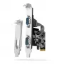 Axagon PCEA-S2N PCIe - 2x σειριακές θύρες 250 kbps Adapter με SP & LP