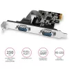Axagon PCEA-S2N PCIe - 2x σειριακές θύρες 250 kbps Adapter με SP & LP