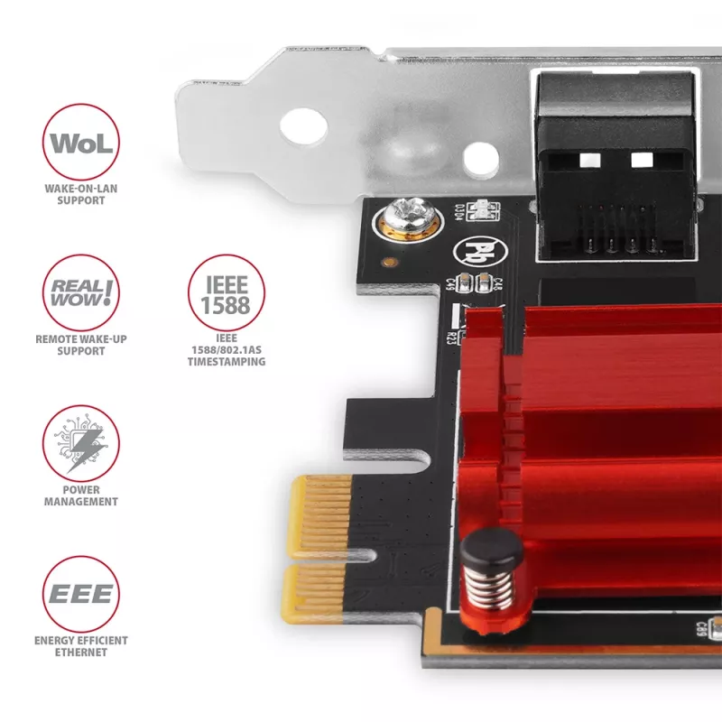 Axagon PCEE-G25 PCIe - 2.5 Gigabit Ethernet Adapter Realtek 8125, PXE, με SP & LP