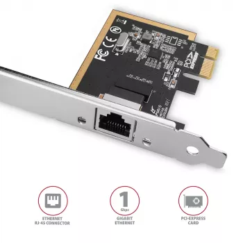 Axagon PCEE-GRF PCIe - Gigabit Ethernet Adapter Realtek 8111F με SP & LP