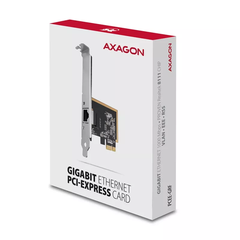 Axagon PCEE-GRF PCIe - Gigabit Ethernet Adapter Realtek 8111F με SP & LP