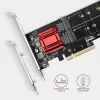 Axagon PCEM2-ND PCIe x8 - Διπλός M.2 NVMe M-Key Slot Adapter, RAID, Dataswitch, με SP & LP