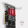 Axagon PCEM2-ND PCIe x8 - Διπλός M.2 NVMe M-Key Slot Adapter, RAID, Dataswitch, με SP & LP