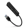 Axagon HMA-GL3A Multiport Hub USB 3.0 τύπου A Gbit-LAN 3x USB-A microSD Ενσύρματο USB 3.2 Gen 1 (3.1 Gen 1) Type-A Μαύρο