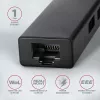 Axagon HMA-GL3A Multiport Hub USB 3.0 τύπου A Gbit-LAN 3x USB-A microSD Ενσύρματο USB 3.2 Gen 1 (3.1 Gen 1) Type-A Μαύρο