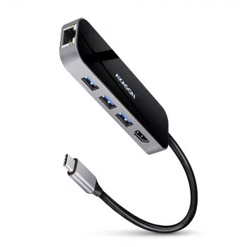 Axagon HMC-6GL USB 3.2 Gen 1 Hub, 3x USB-A, HDMI 4K/30Hz, RJ-45, PD 100W, καλώδιο USB-C 20 cm