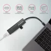 USB-C Hub Axagon HMC-GL3A 3x USB-A Gbit-LAN Μαύρο