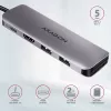 Axagon HMC-5 USB 3.2 Gen 1 Hub, 2x USB-A, HDMI, SD/microSD, PD 100W, καλώδιο USB-C 20 cm