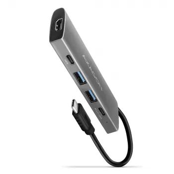 Axagon HMC-5G2 USB 10Gbps Hub, 2x USB-A, 2x USB-C, HDMI 4K/60Hz, PD 100W, καλώδιο USB-C