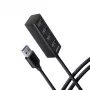 Axagon HUE-M1AL 4x USB 3.2 Gen 1 MINI-Hub, Μεταλλικό, καλώδιο USB-A 1,2 m