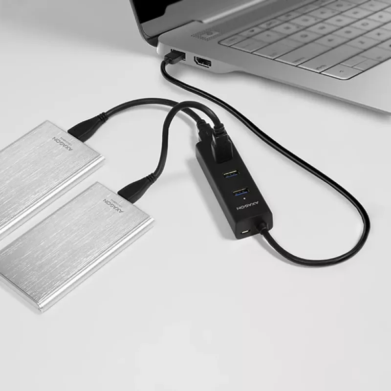 Axagon HUE-S2B 4x USB 3.0 CHARGING Hub, τροφοδοσία μέσω Micro-USB