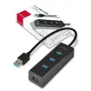 Axagon HUE-S2B 4x USB 3.0 CHARGING Hub, τροφοδοσία μέσω Micro-USB