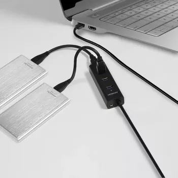 Axagon HUE-S2BL 4x USB 3.0 CHARGING Hub με καλώδιο 1,2 m, τροφοδοσία μέσω Micro-USB