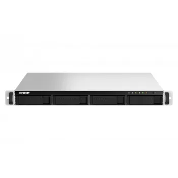 QNAP TS-464U-RP NAS Rack (1U) Intel® Celeron® N5095 8 GB DDR4 0 TB QNAP Turbo System Αλουμίνιο, Μαύρο