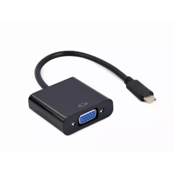 Προσαρμογέας GEMBIRD USB Type-C σε VGA Display, 15 cm, Μαύρος
