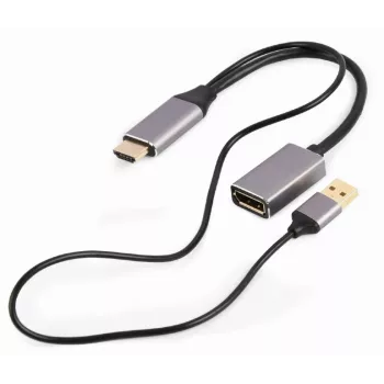 GEMBIRD Ενεργός Αντάπτορας 4K HDMI αρσενικό σε DisplayPort θηλυκό, Μαύρο