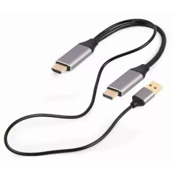 GEMBIRD Ενεργό Καλώδιο Αντάπτορας 4K HDMI αρσενικό σε DisplayPort αρσενικό, 2 m – Μαύρο