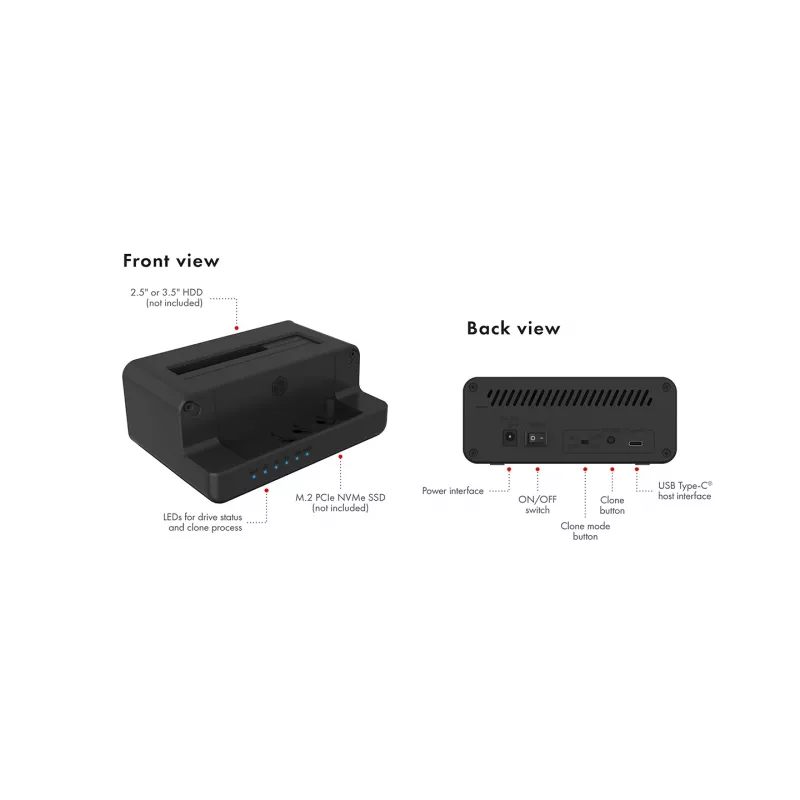ICY BOX IB-2914MSCL-C31 USB 3.2 Gen 2 (3.1 Gen 2) Type-C Μαύρο