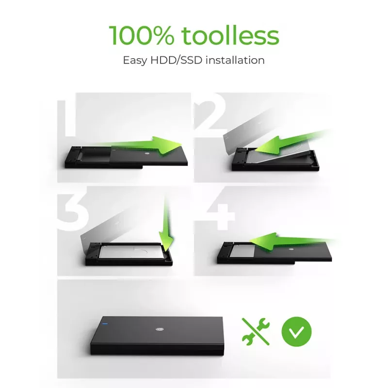 ICY BOX IB-200T-C3 θήκη SSD μαύρη 2,5 ιντσών