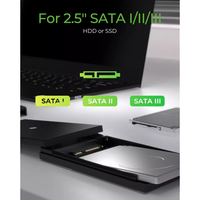 ICY BOX IB-200T-C3 θήκη SSD μαύρη 2,5 ιντσών