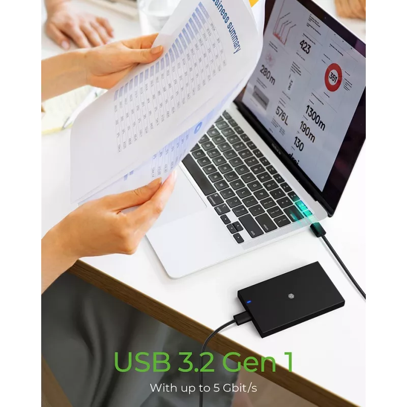 ICY BOX IB-200T-C3 θήκη SSD μαύρη 2,5 ιντσών