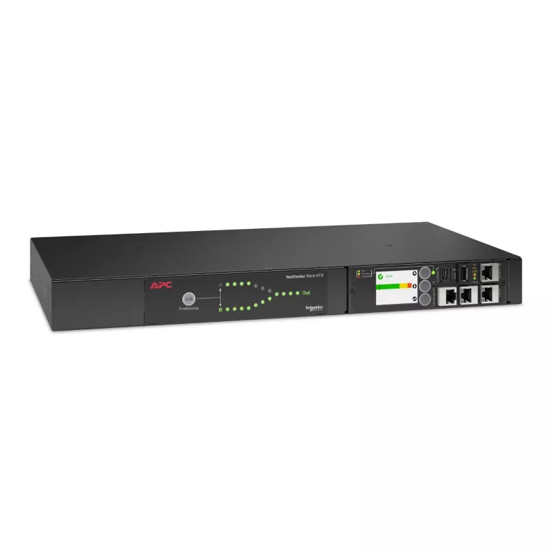 APC Automatic Transfer Switch AP4423A - (8x) C13 + (1x) C19, 3680W, τοποθέτηση σε rack, 1U