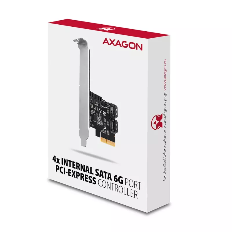 Axagon PCES-SA4X4 PCIe Controller - 4x εσωτερική θύρα SATA 6G, ASM1164, SP & LP
