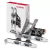Axagon PCEA-S4N PCIe - 4x σειριακή θύρα 250 kbps προσαρμογέας με SP και LP