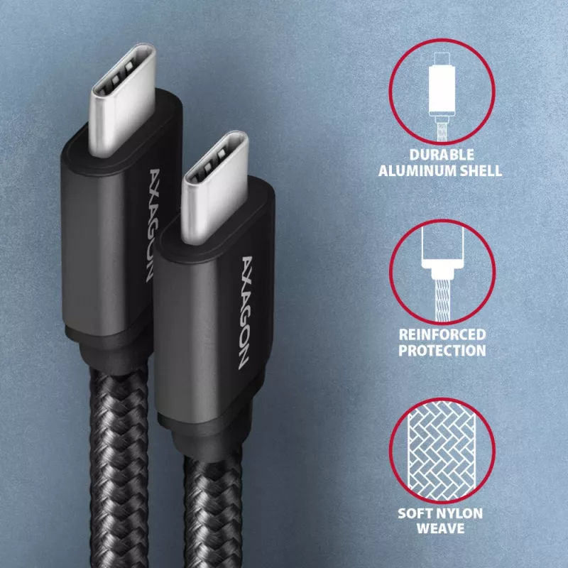 Καλώδιο USB Axagon BUCM3-CM15AB 1,5 m USB 3.2 Gen 1 Μαύρο