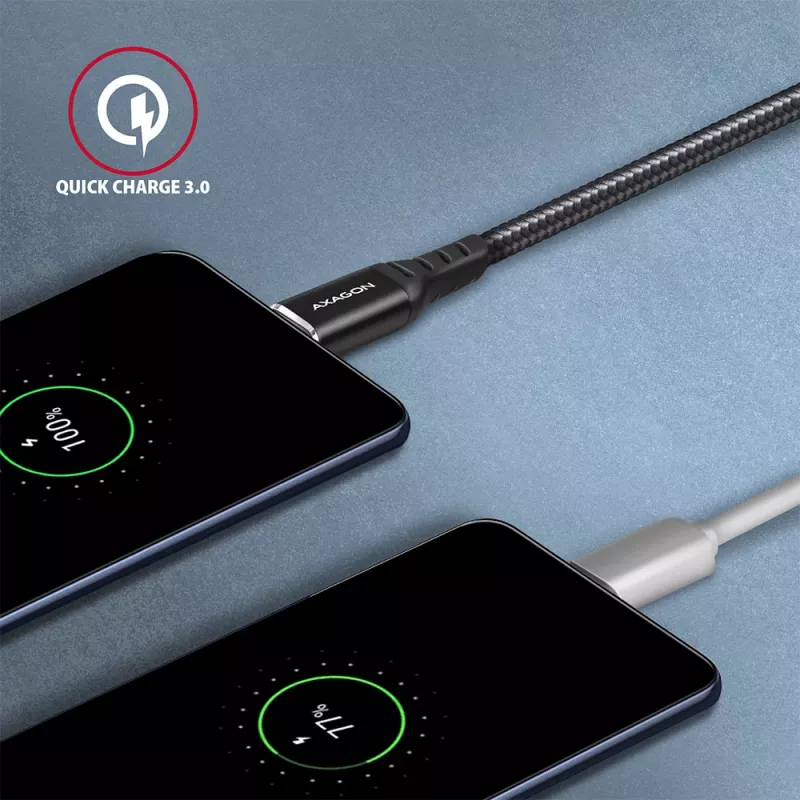 Καλώδιο USB Axagon BUCM-AM20AB 2m USB A USB C Μαύρο