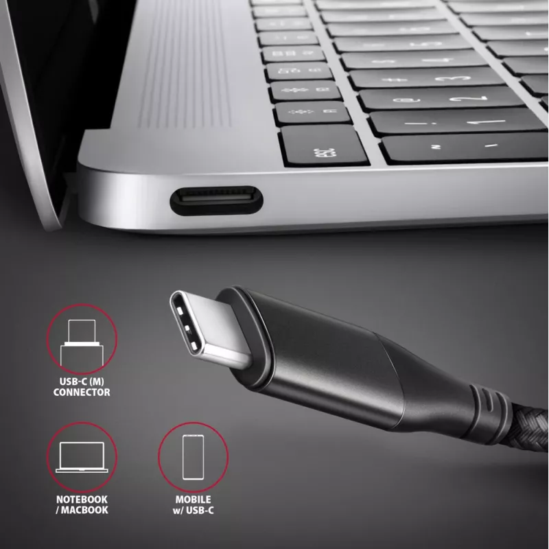 Axagon RVC-HI2MC Καλώδιο USB-C -> HDMI 2.0a 1,8m, 4K/60Hz HDR10