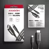 Axagon RVC-HI2MC Καλώδιο USB-C -> HDMI 2.0a 1,8m, 4K/60Hz HDR10
