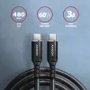 Καλώδιο USB Axagon BUCM-CM20AB 2m USB C Μαύρο