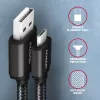 Axagon BUMM-AM10AB HQ Καλώδιο Micro USB <-> USB-A, 1m, USB 2.0, 2,4A, ALU, πλεκτό, μαύρο