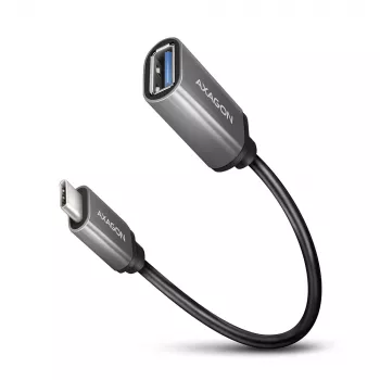 Axagon RUCM-AFAC Καλώδιο προσαρμογέα USB-C (M) -> USB-A (W), 20cm, USB 3.2 Gen 1, 3A, ALU