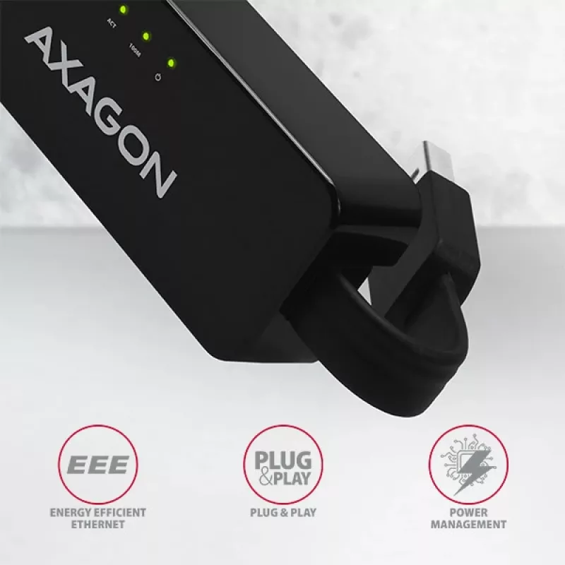 AXAGON ADE-XR προσαρμογέας USB 2.0 Type-A σε Fast Ethernet 10/100, RJ-45, Realtek RTL8152, μαύρος, 23 g