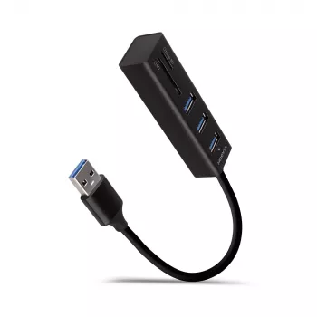 Axagon HMA-CR3A Μεταλλικό USB 3.2 Gen 1 Multi-Port Hub με τρεις θύρες USB και αναγνώστη καρτών