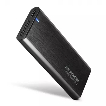 Axagon EEM2-SB2 Εξωτερική μεταλλική θήκη USB-C 3.2 Gen 2 για M.2 NVMe & SATA SSD δίσκους. Χωρίς βίδες