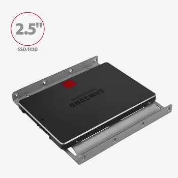 Axagon RHD-125S Βάση για 1x 2,5 ίντσες HDD/SSD σε υποδοχή 3,5 ιντσών, μέταλλο, γκρι