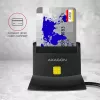 Axagon CRE-SM2 Αναγνώστης 스마트 καρτών USB 2.0 Μαύρο καλώδιο 1,3m