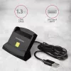 Axagon CRE-SM2 Αναγνώστης 스마트 καρτών USB 2.0 Μαύρο καλώδιο 1,3m