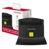 Axagon CRE-SM2 Αναγνώστης 스마트 καρτών USB 2.0 Μαύρο καλώδιο 1,3m