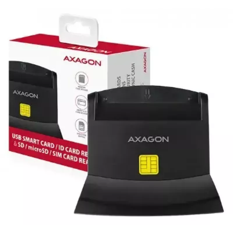 Axagon CRE-SM2 Αναγνώστης 스마트 καρτών USB 2.0 Μαύρο καλώδιο 1,3m