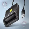 Axagon CRE-SM3N Επίπεδος αναγνώστης 스마트 καρτών/ID USB-A, USB 2.0, 1,3 m, Μαύρο, 57 g