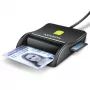 Axagon CRE-SM3SD Επίπεδος αναγνώστης 스마트 καρτών & SD/microSD/SIM Indoor USB 2.0 Μαύρο