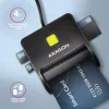Axagon CRE-SM3SD Επίπεδος αναγνώστης 스마트 καρτών & SD/microSD/SIM Indoor USB 2.0 Μαύρο