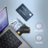 Axagon CRE-SMP2A Αναγνώστης καρτών USB Smartcard & SD/microSD/SIM PocketReader Indoor USB Type-A/USB Type-C Μαύρο