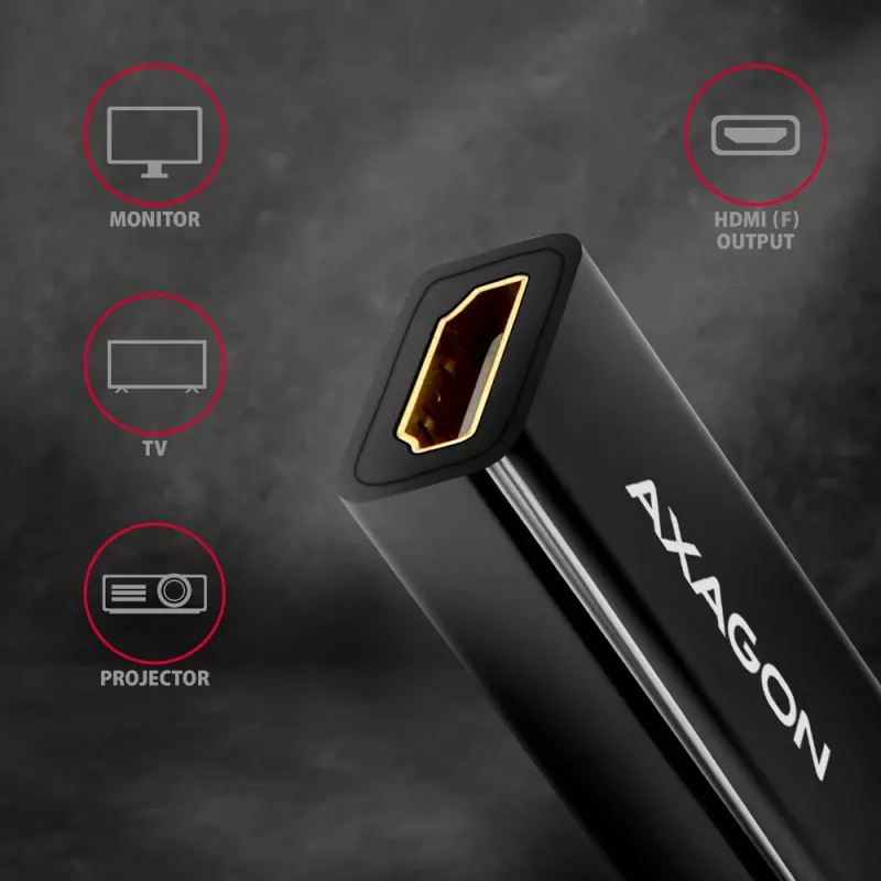 Axagon RVDM-HI14N Προσαρμογέας Mini DisplayPort -> HDMI 1.4 4K/30Hz