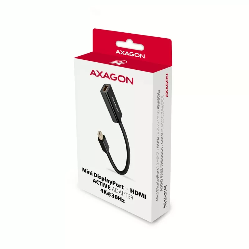 Axagon RVDM-HI14N Προσαρμογέας Mini DisplayPort -> HDMI 1.4 4K/30Hz
